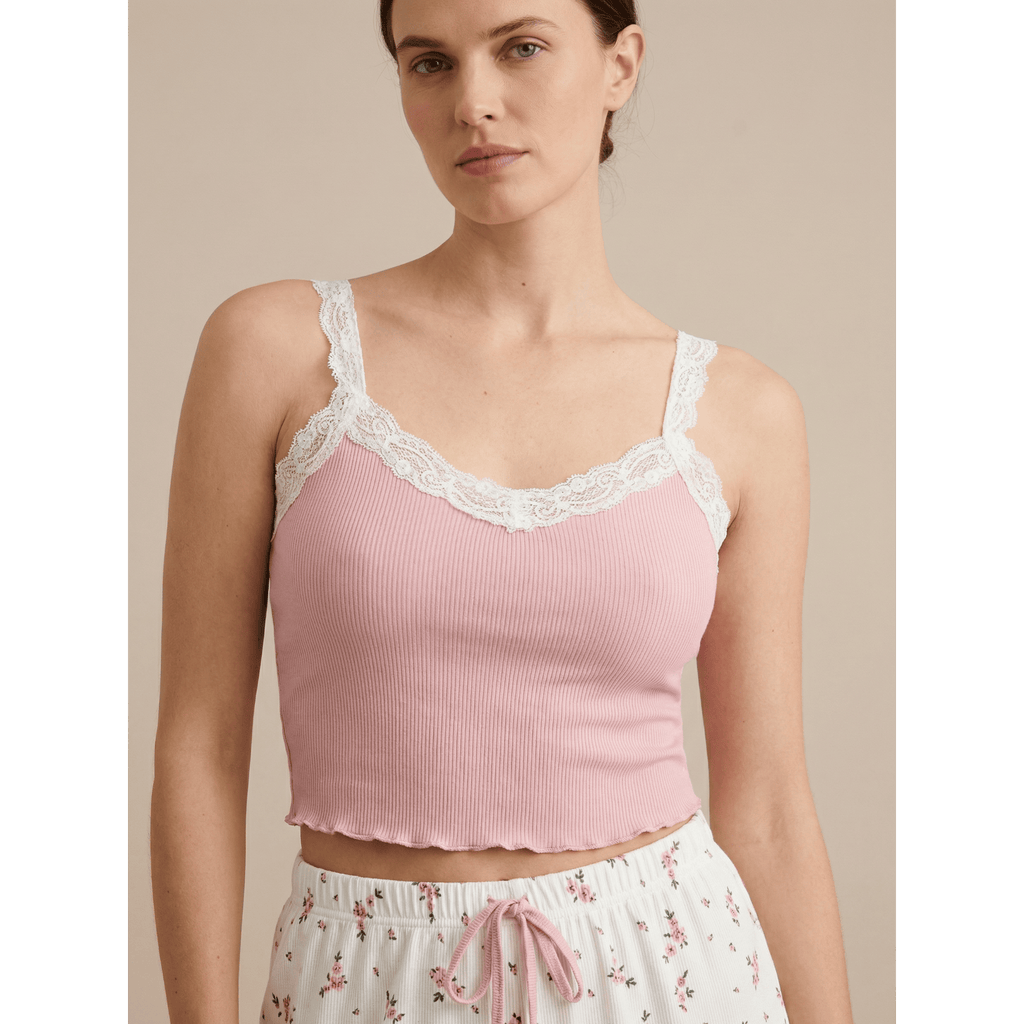 Ensemble de pyjama femme rose et blanc – Élégance et Confort Absolus