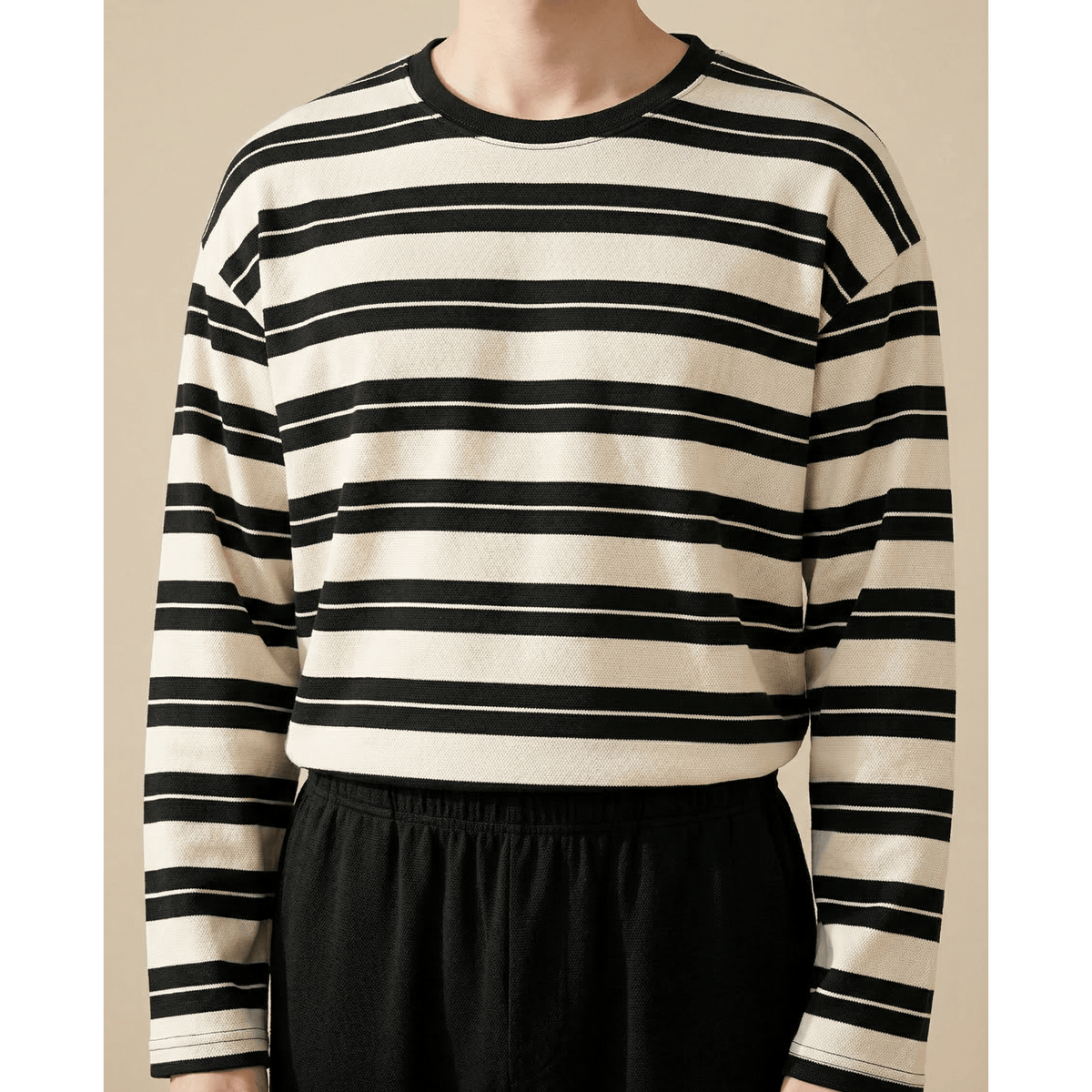 Ensemble de pyjama homme noir et blanc – Confort et style inégalés