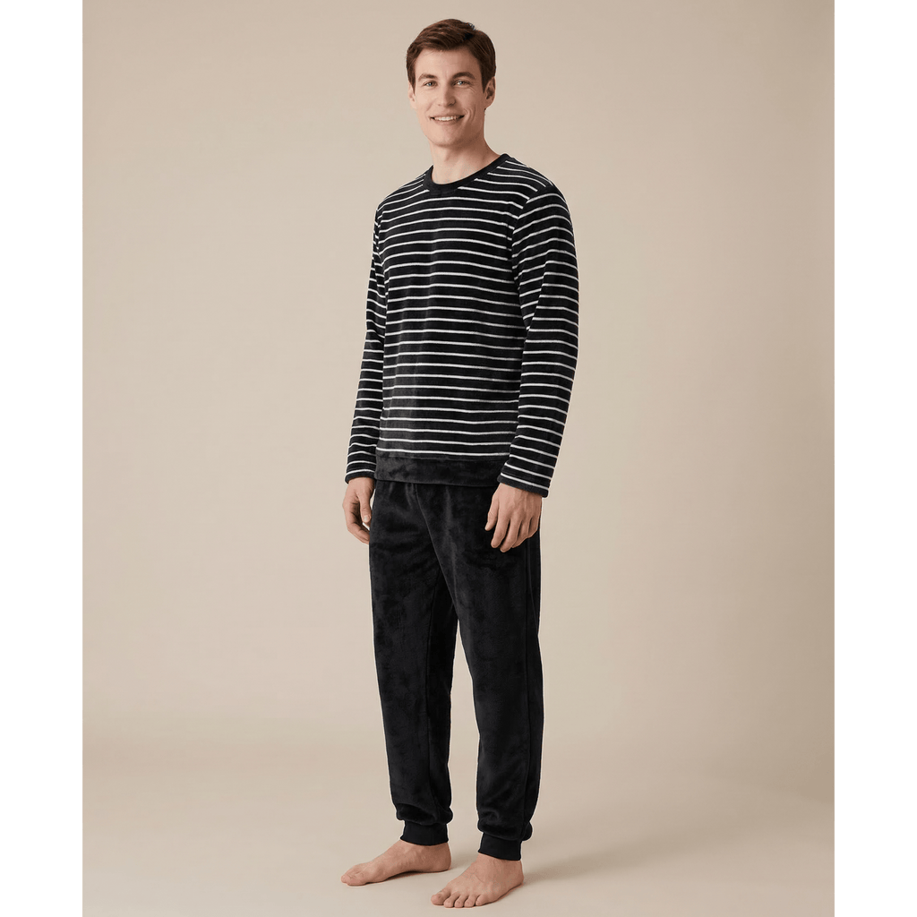 Ensemble de pyjama homme noir et gris – Confort et style à découvrir