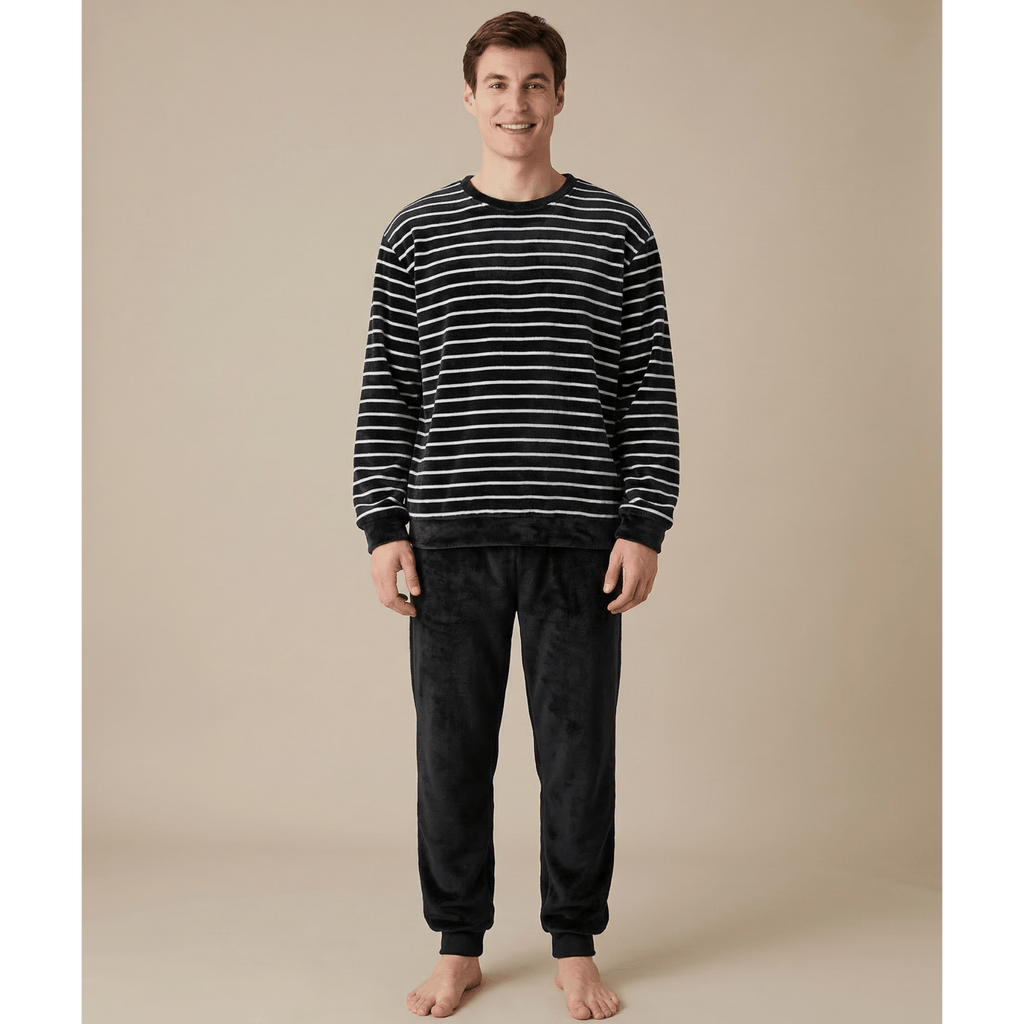 Ensemble de pyjama homme noir et gris – Confort et style à découvrir