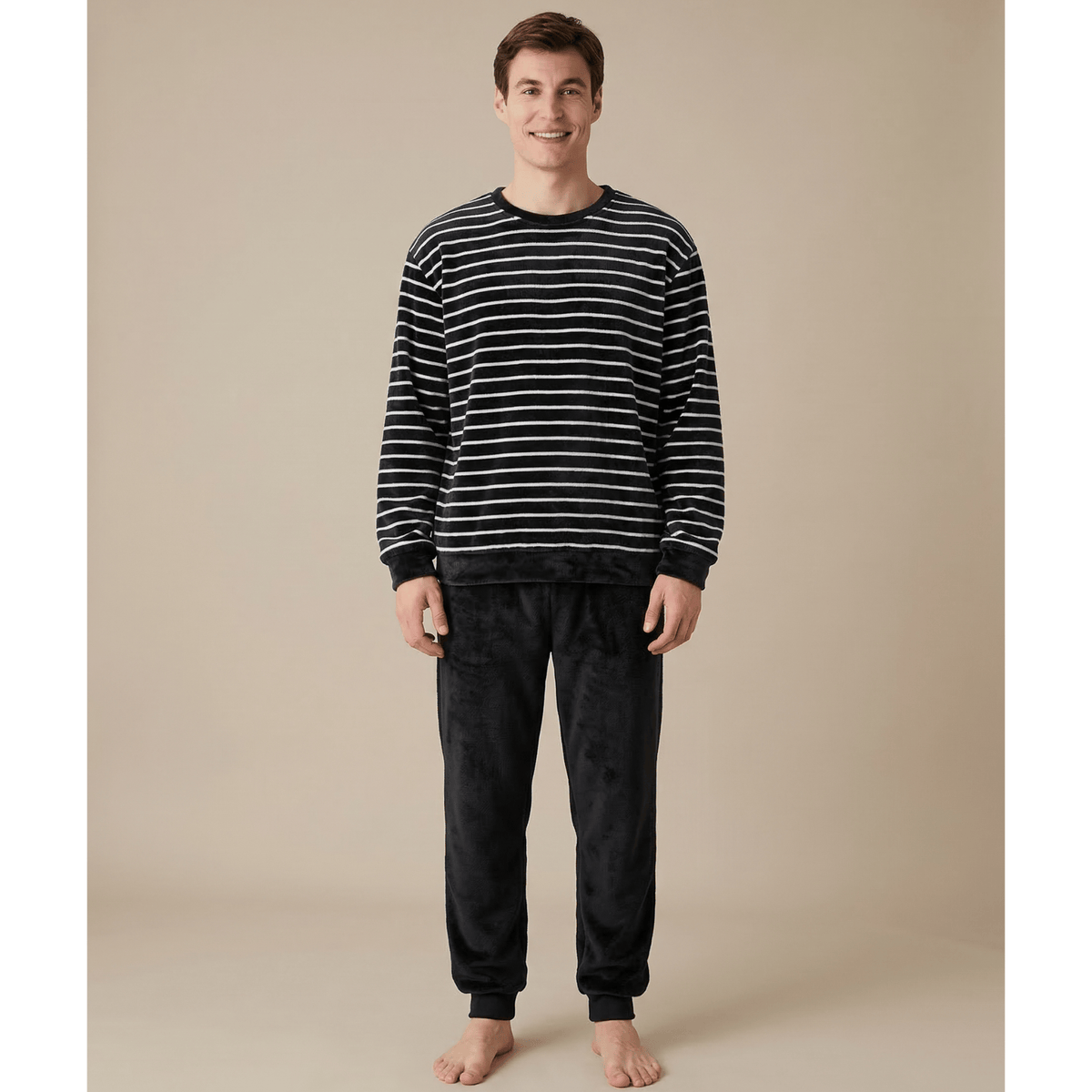 Ensemble de pyjama homme noir et gris – Confort et style à découvrir