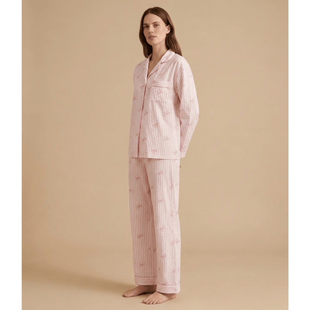 Ensemble de pyjama rose à motif – Confort élégant à découvrir