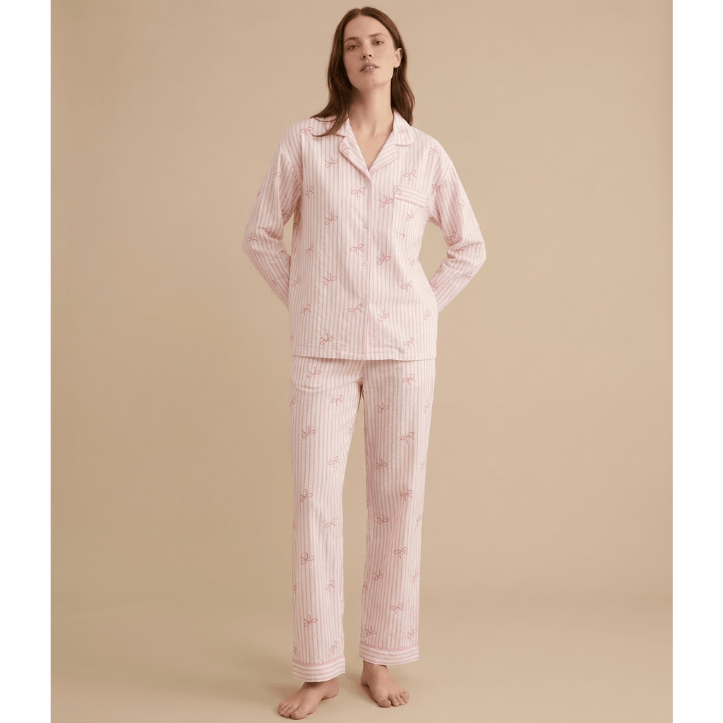 Ensemble de pyjama rose à motif – Confort élégant à découvrir