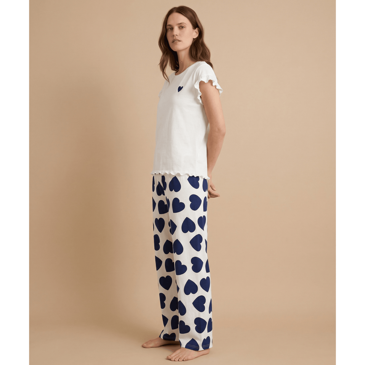 Ensemble pyjama femme coeur en coton – Confort chic & douceur unique