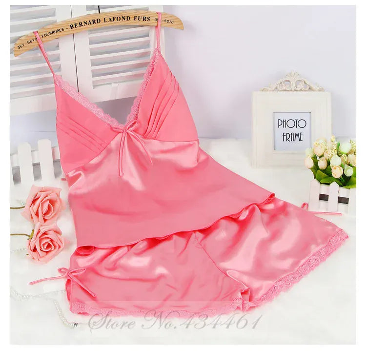Ensemble pyjama short en satin – Confort luxueux et style irrésistible