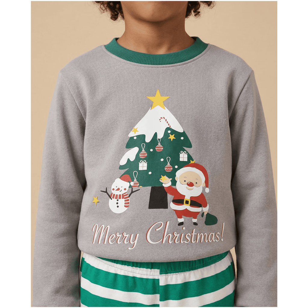 Pyjama de noël enfant vert et gris – Confort unique et style irrésistible