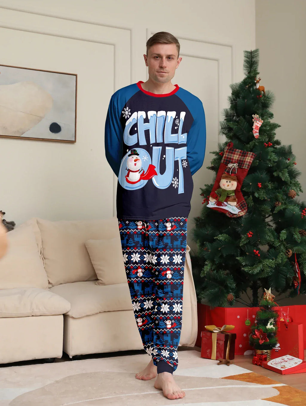 Pyjama de noel pour homme bleu – Confort et style irrésistibles