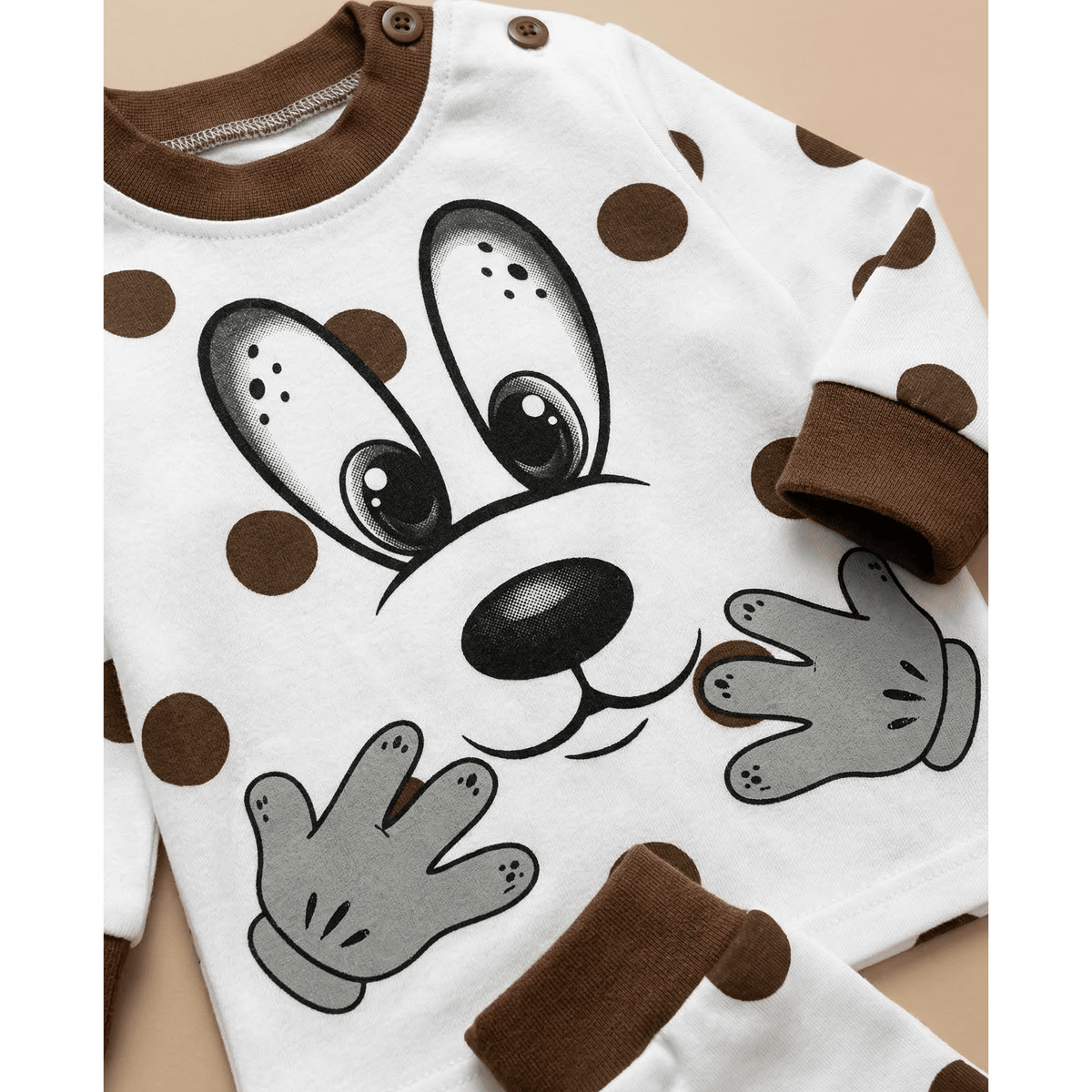 Pyjama enfant blanc et marron – Confort unique pour des nuits magiques