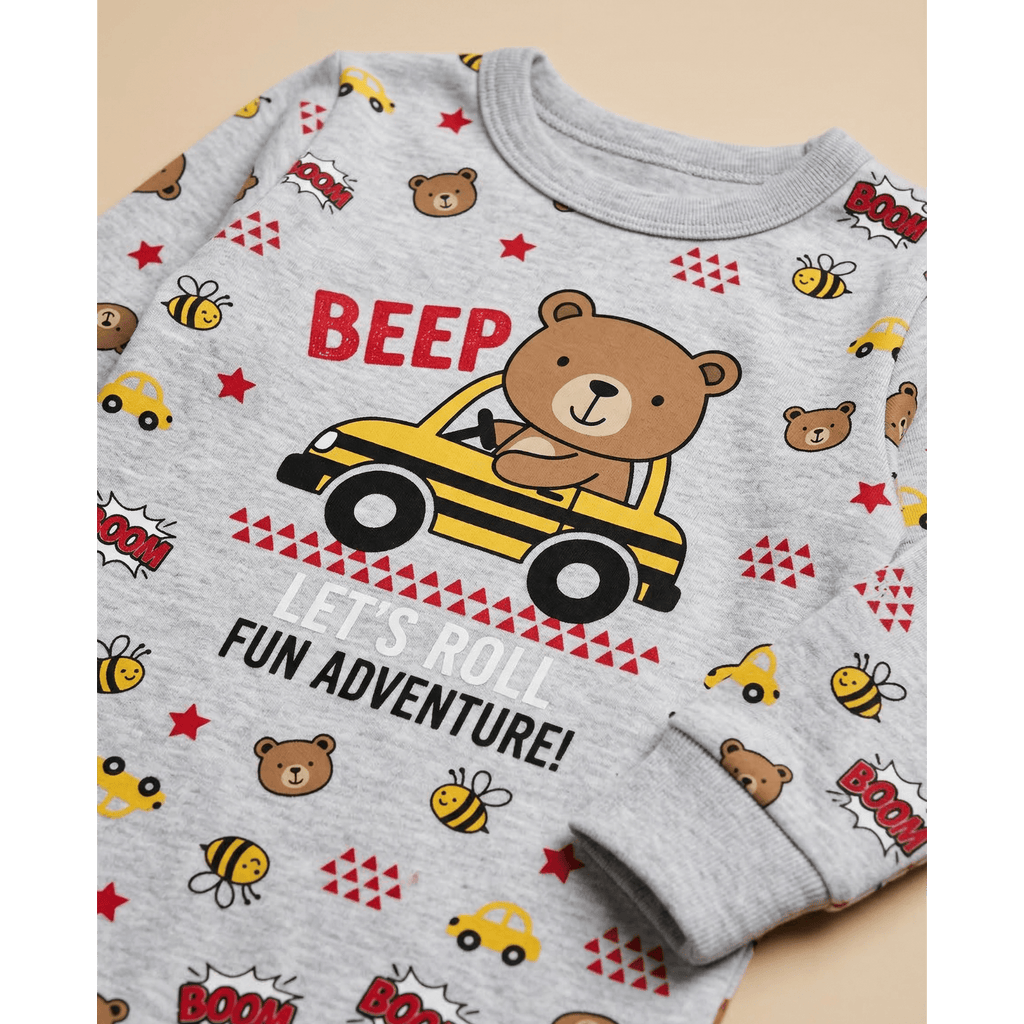 Pyjama enfant gris à motif – Confort unique pour nuits enchantées