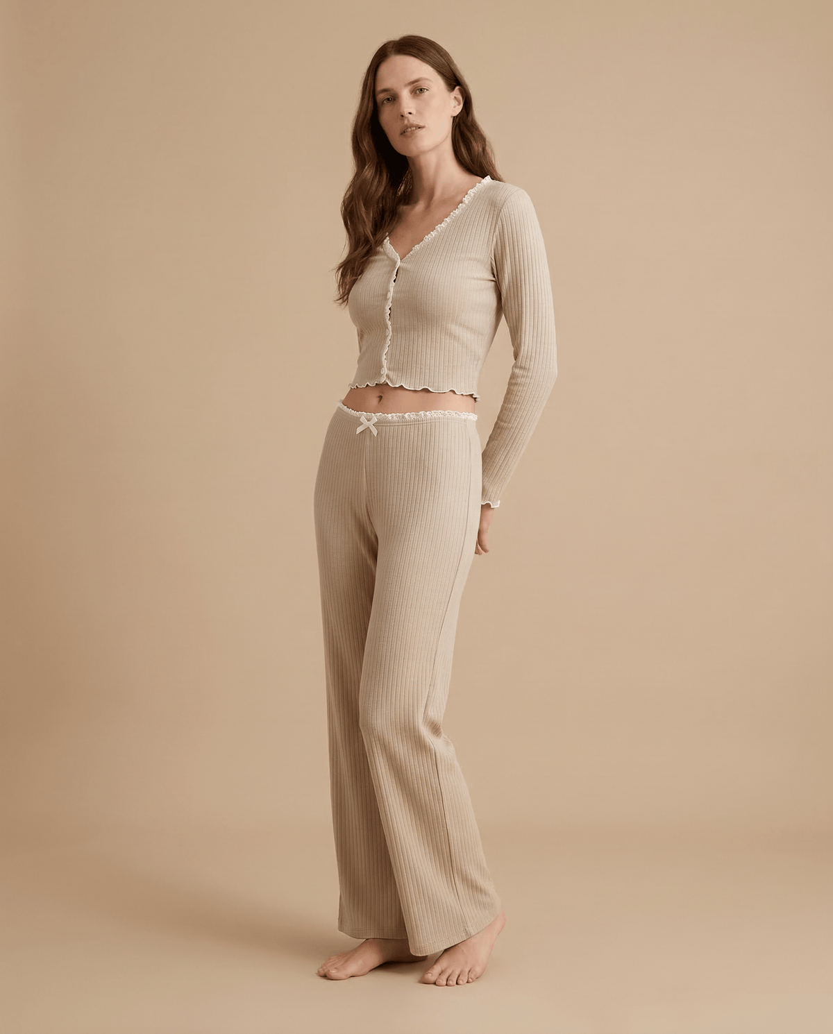 Pyjama femme à manche longue – Confort absolu pour des nuits douces