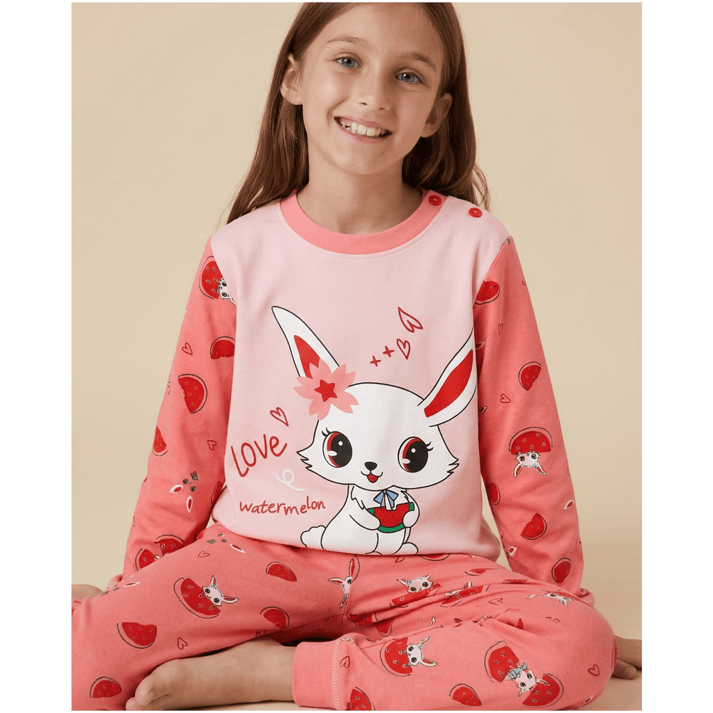 Pyjama fille rose à motif – Découvrez le confort et l’élégance stylée