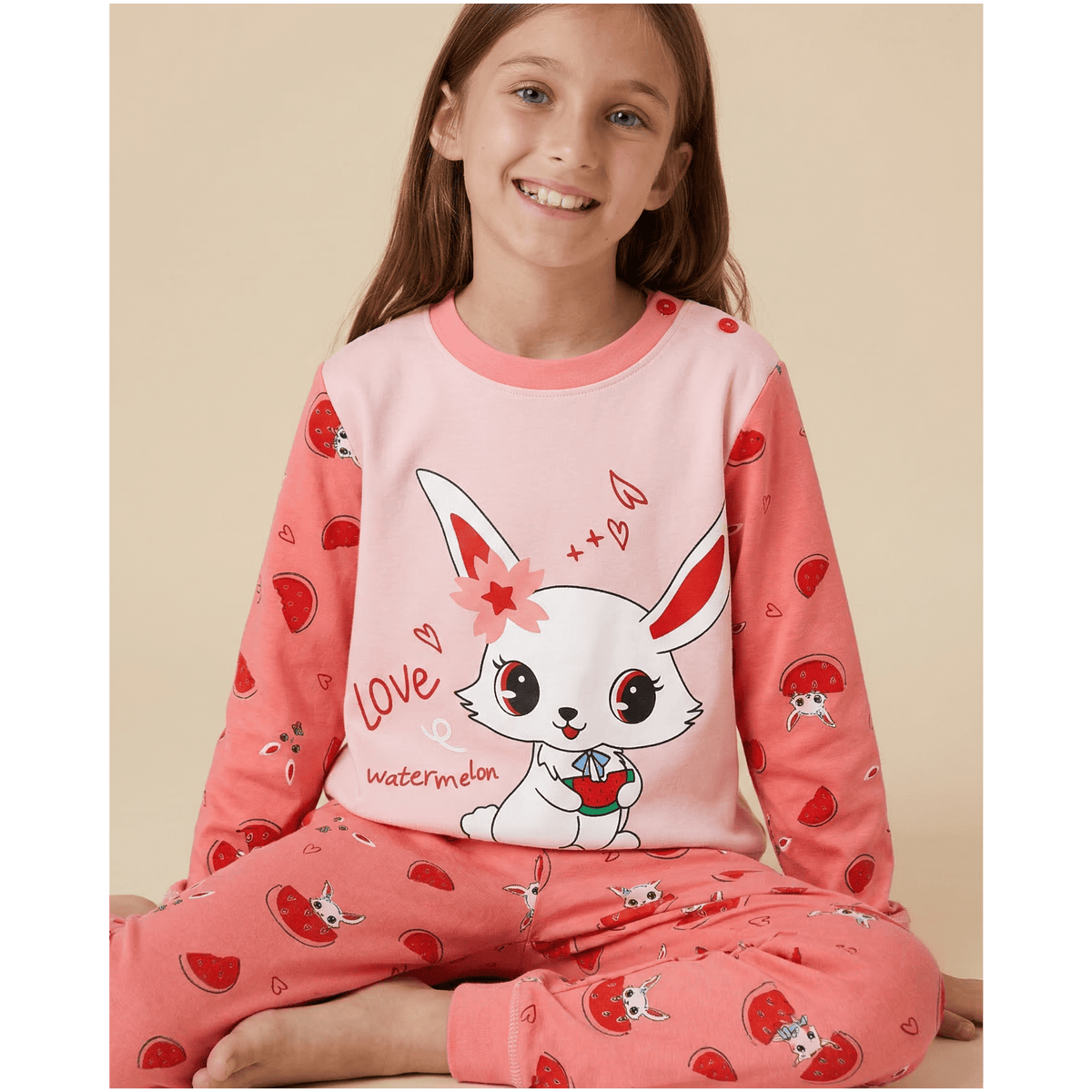 Pyjama fille rose à motif – Découvrez le confort et l’élégance stylée