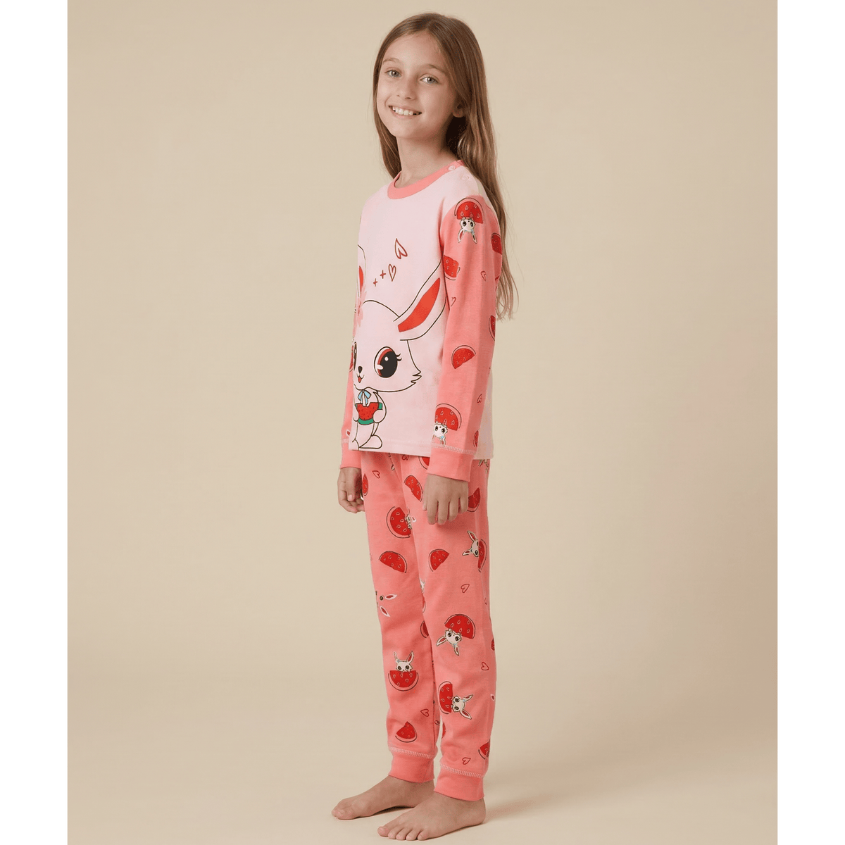 Pyjama fille rose à motif – Découvrez le confort et l’élégance stylée