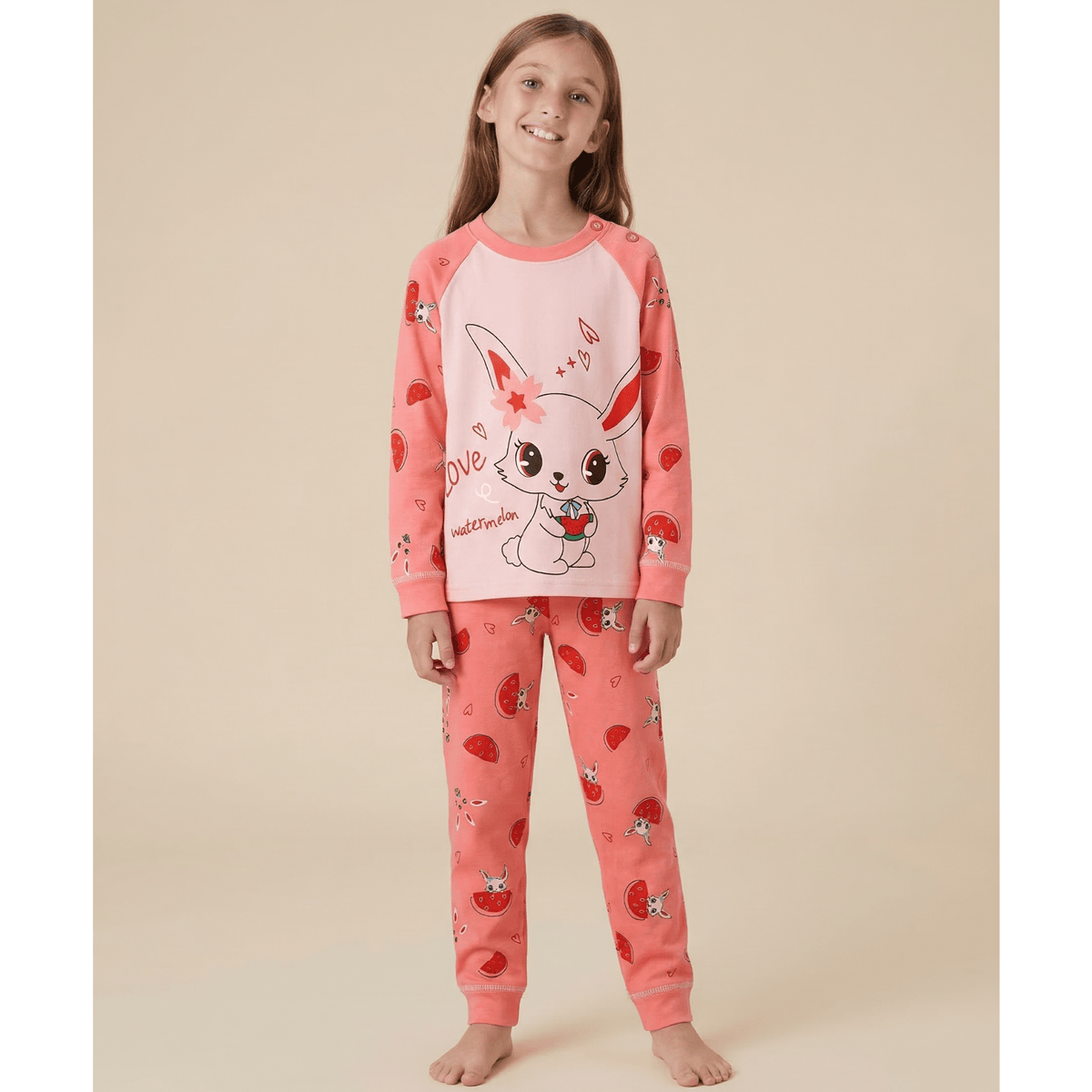 Pyjama fille rose à motif – Découvrez le confort et l’élégance stylée