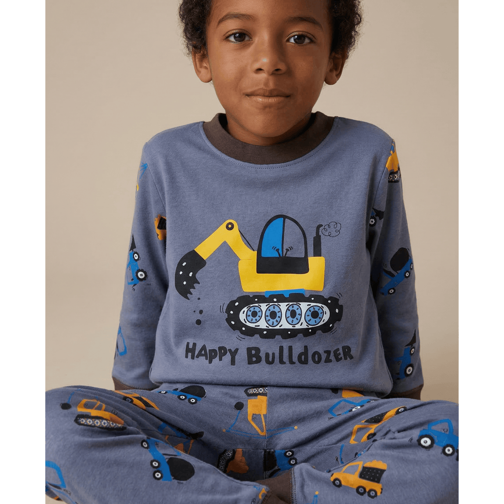 Pyjama garçon bleu foncée et jaune – Confort unique et style fun garanti