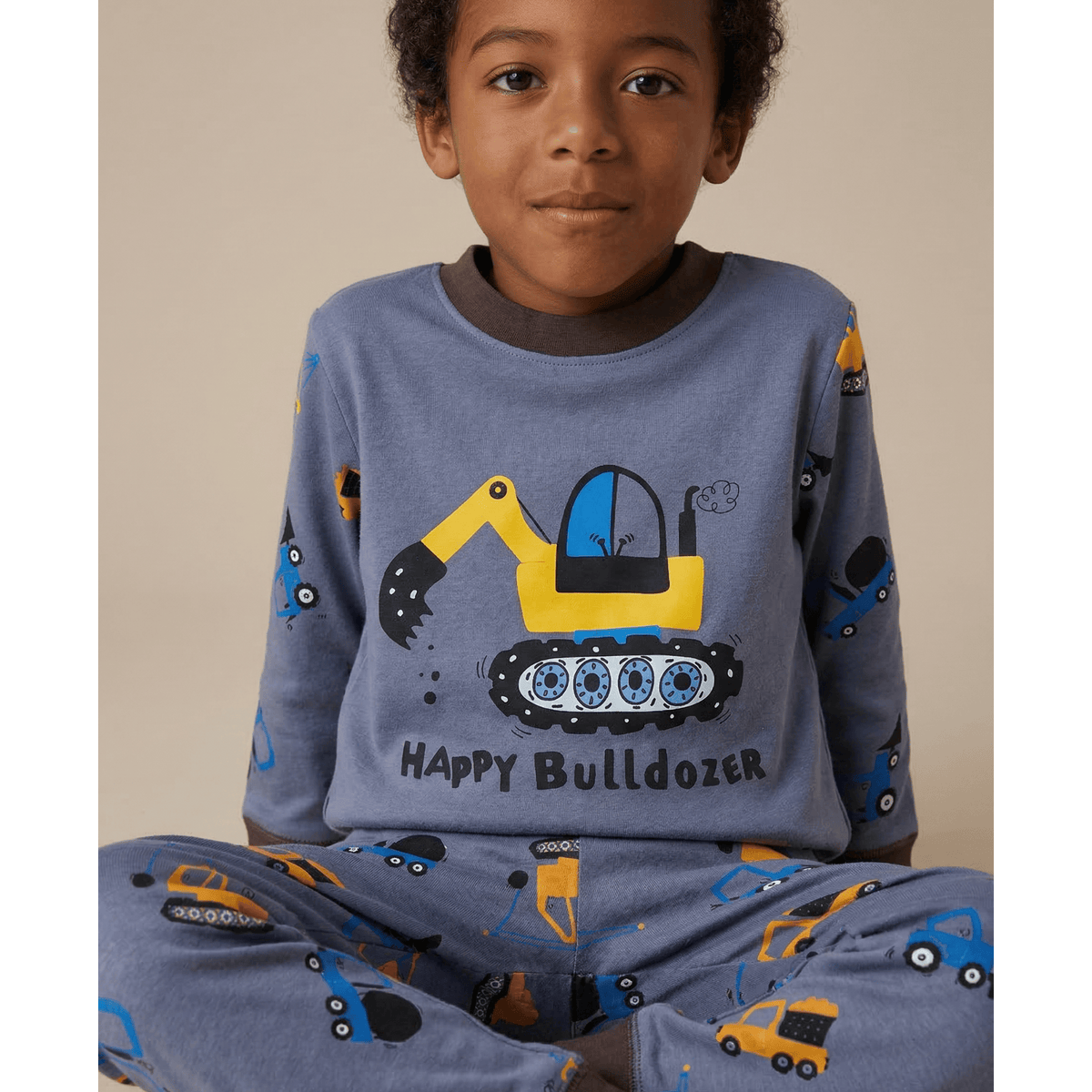 Pyjama garçon bleu foncée et jaune – Confort unique et style fun garanti