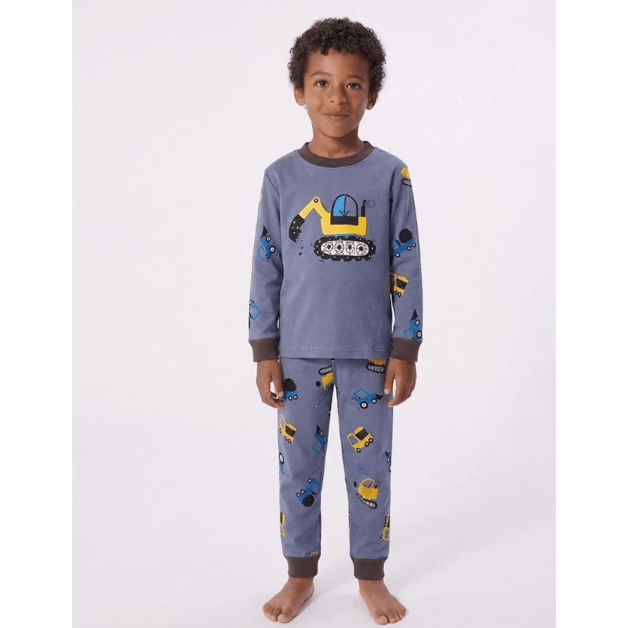 Pyjama garçon bleu foncée et jaune – Confort unique et style fun garanti