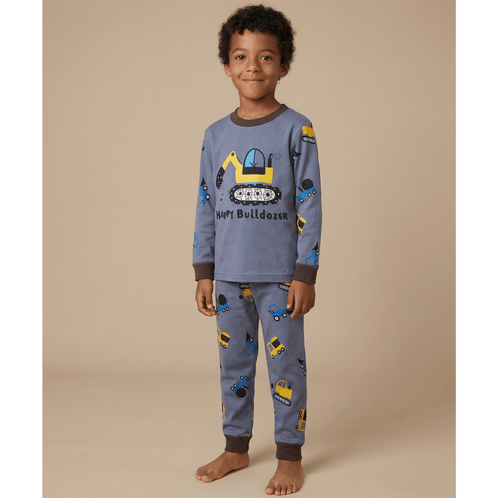Pyjama garçon bleu foncée et jaune – Confort unique et style fun garanti