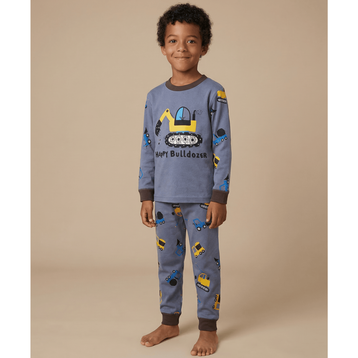Pyjama garçon bleu foncée et jaune – Confort unique et style fun garanti