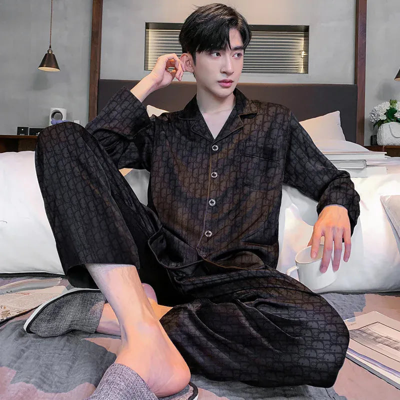 Pyjama homme noir en satin – Élégance et confort irrésistibles