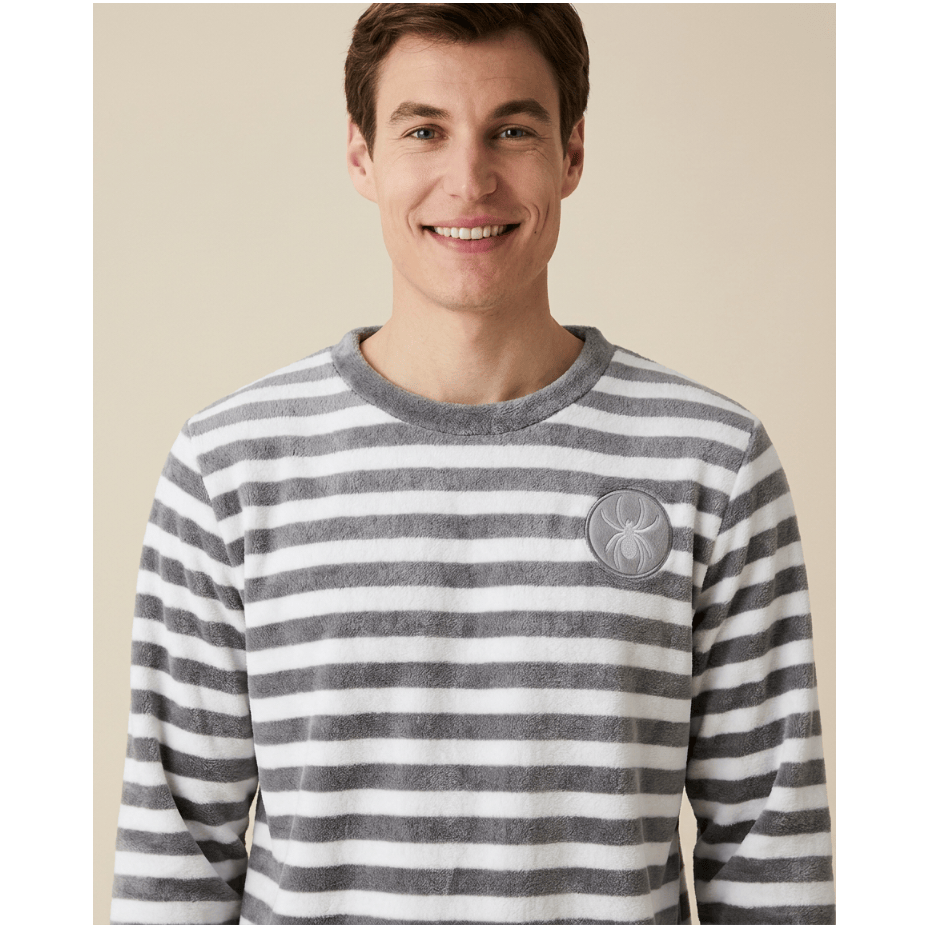 Pyjama homme polaire rayée - Confort ultime et style irrésistible