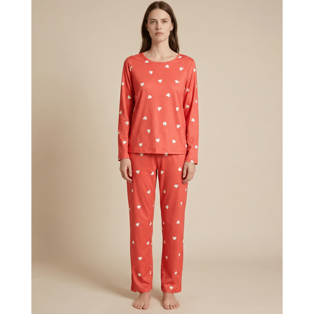 Pyjama motif coeur : Découvrez le confort stylé qui vous séduit !