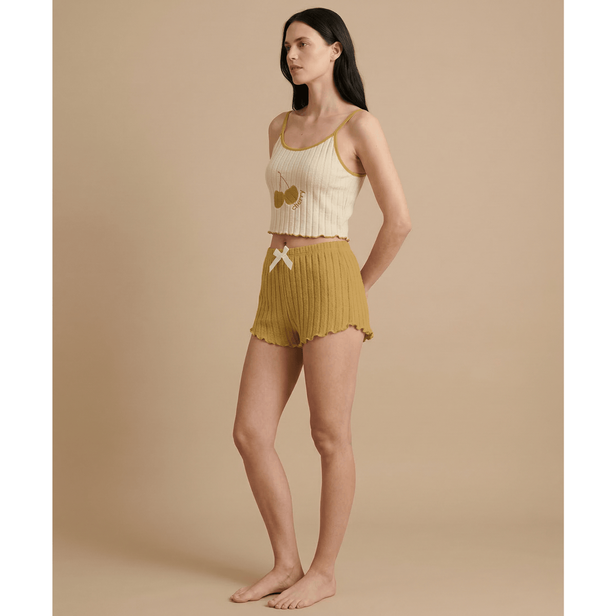 Pyjama short femme cerise en coton – Confort optimal et style irrésistible