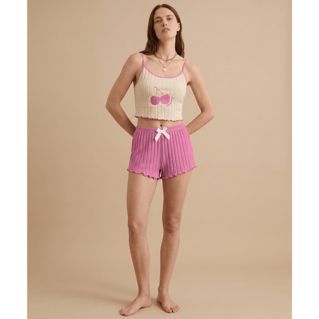 Pyjama short femme cerise en coton – Confort optimal et style irrésistible