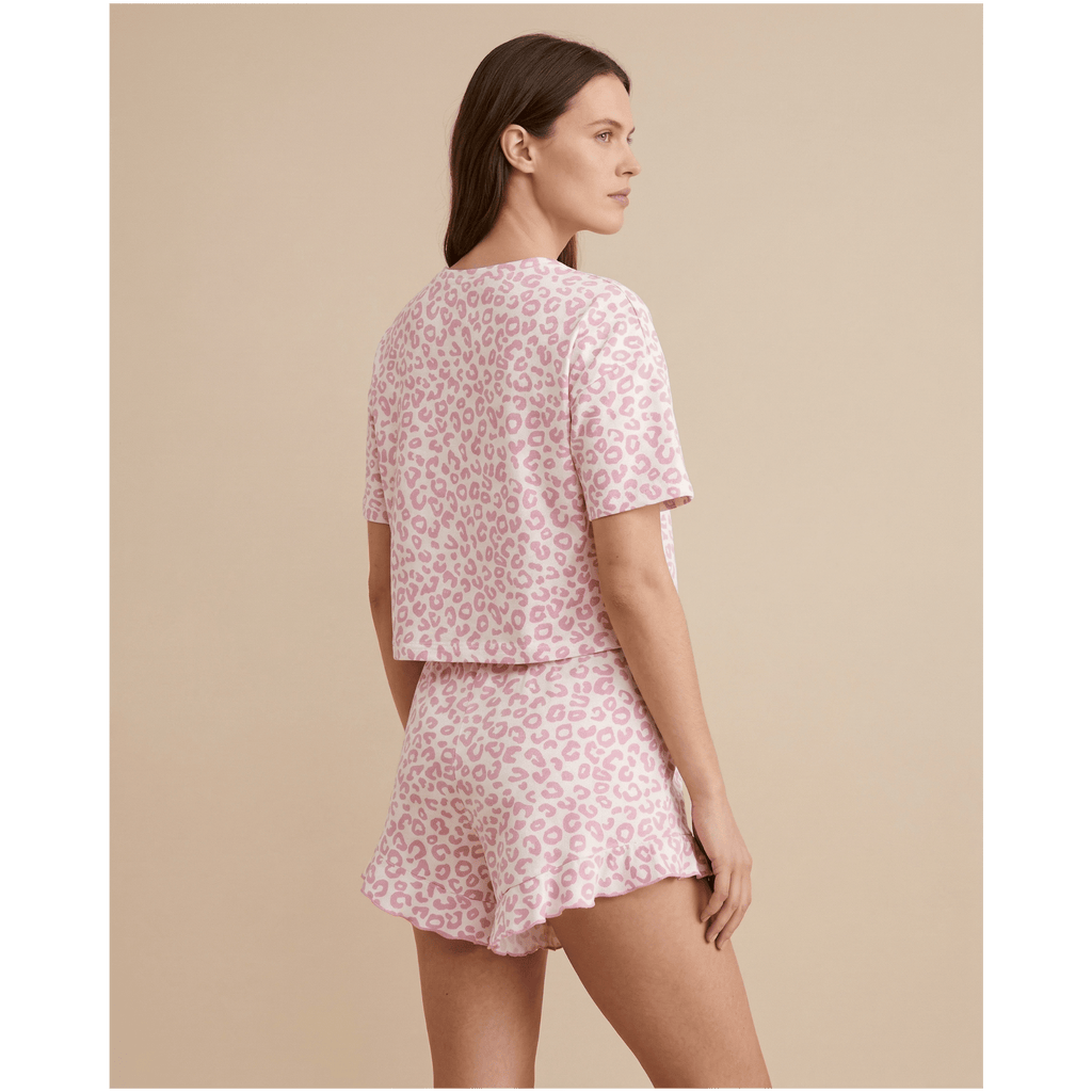 Pyjama short femme leopard rose : Style audacieux et confort ultime