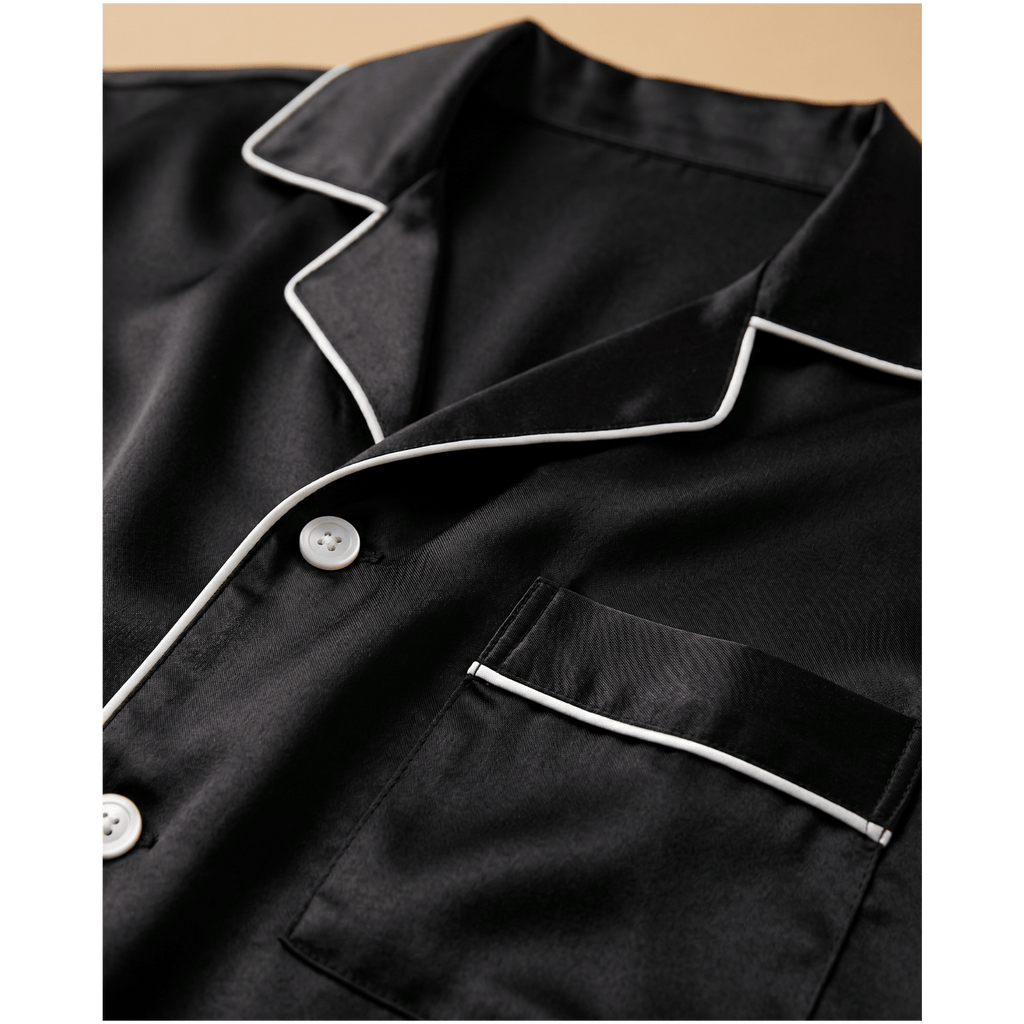 Pyjama short satin homme 