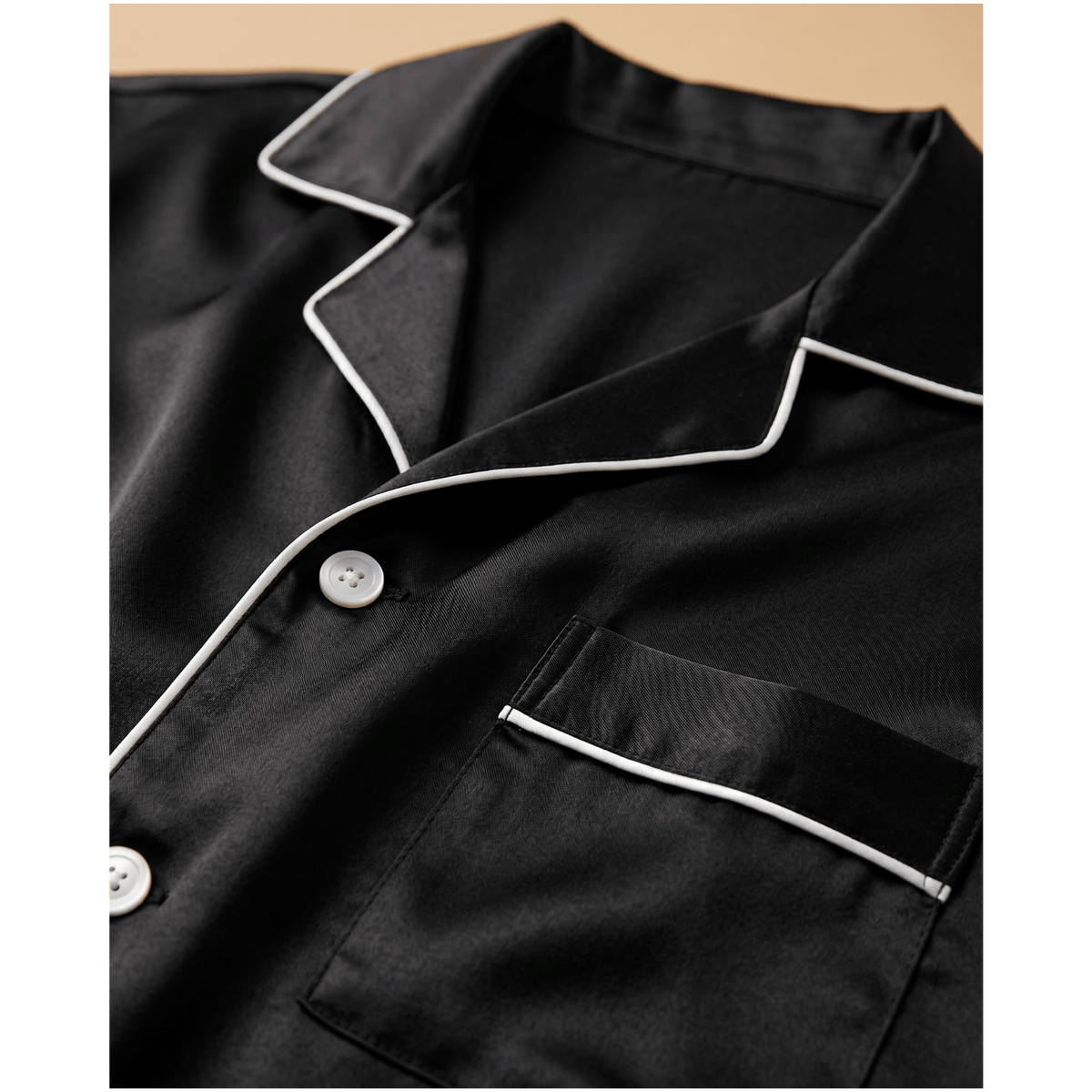 Pyjama short satin homme 